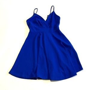 Royal Blue Skater Dress Women’s Spaghetti Strap Fit & Flare Spring Summer Dress